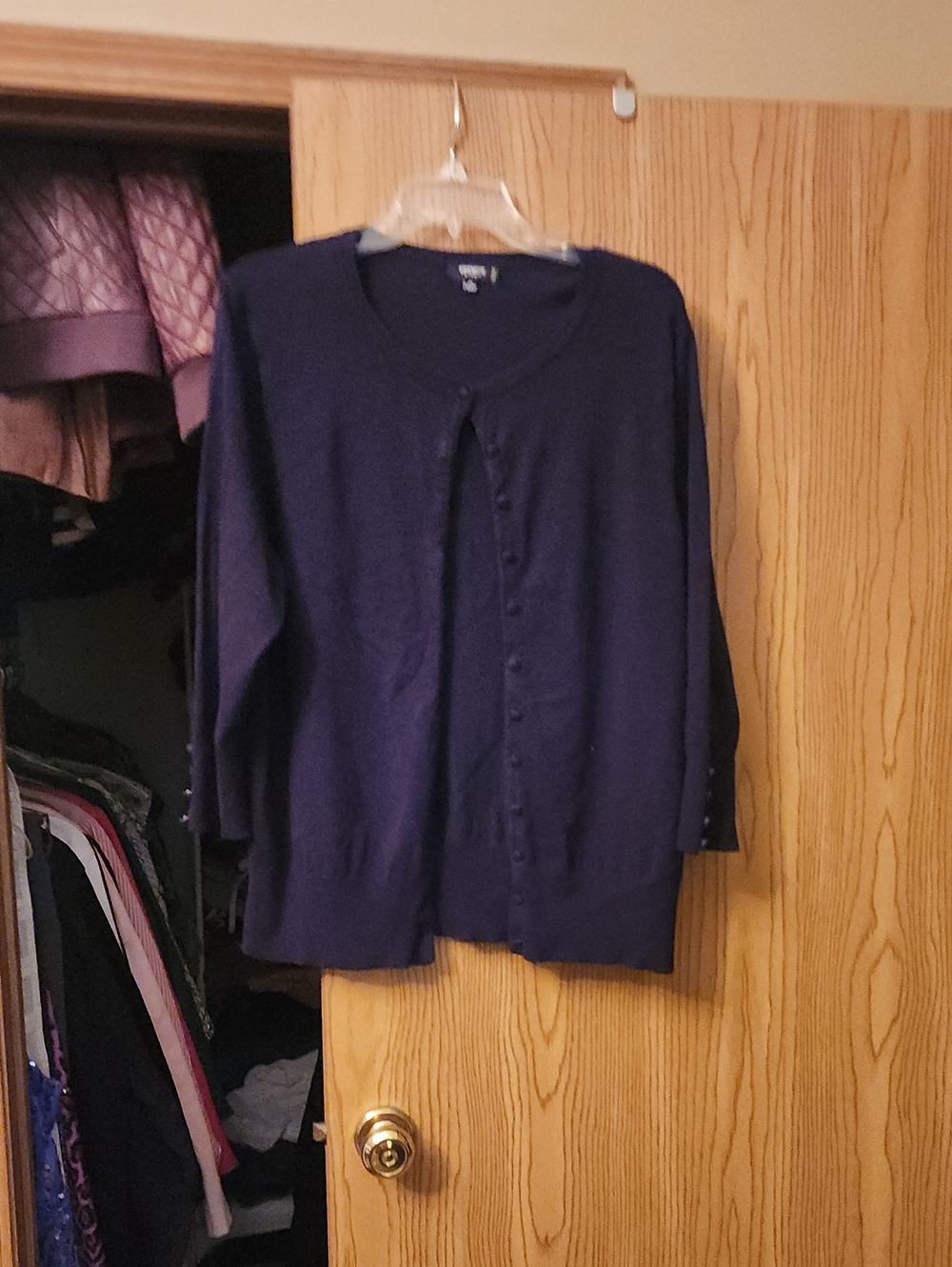 Premise Deep Navy Button-Up Women's Cardigan
